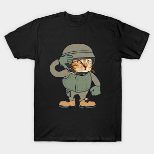 Cat Soldier I Love My Cat T-Shirt